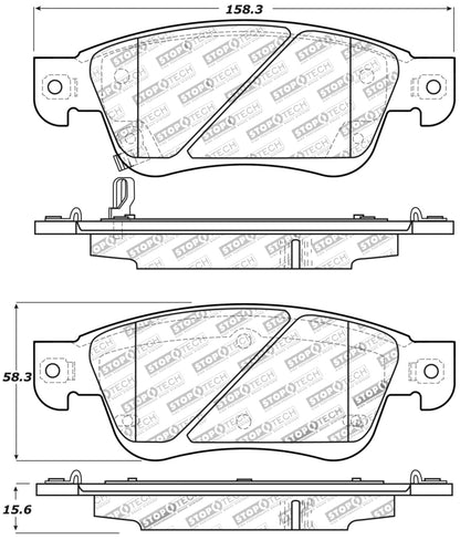 StopTech Performance 07-08 Infiniti G35 2WD Sedan / 08 Infiniti G37 Coupe Front Brake Pads