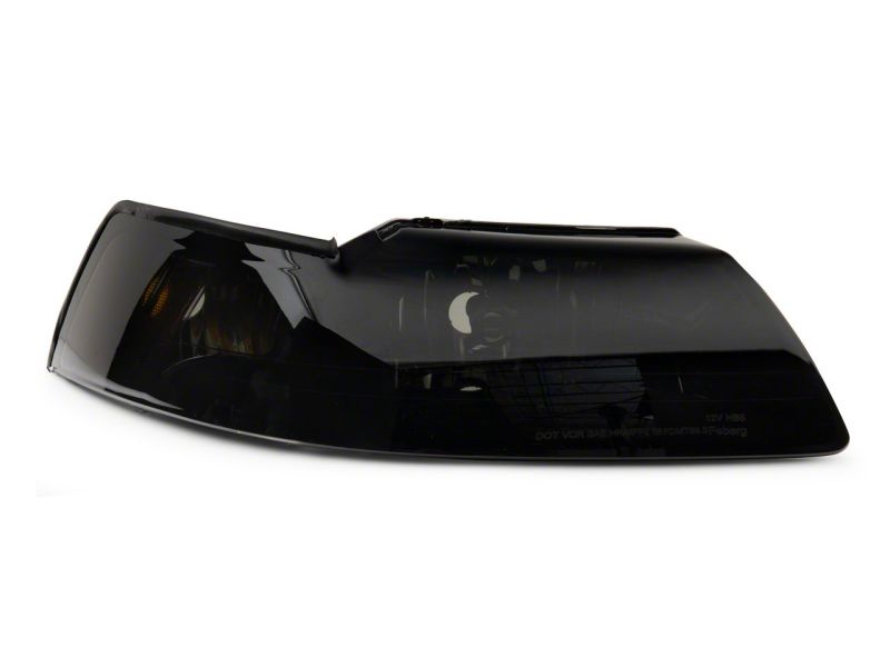 Raxiom 99-04 Ford Mustang Axial Series OEM Style Replacement Headlights- Blk Housing (Smoked Lens)