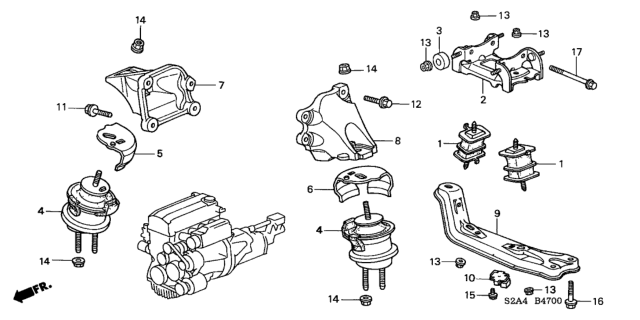 Honda - Front Mount Bracket