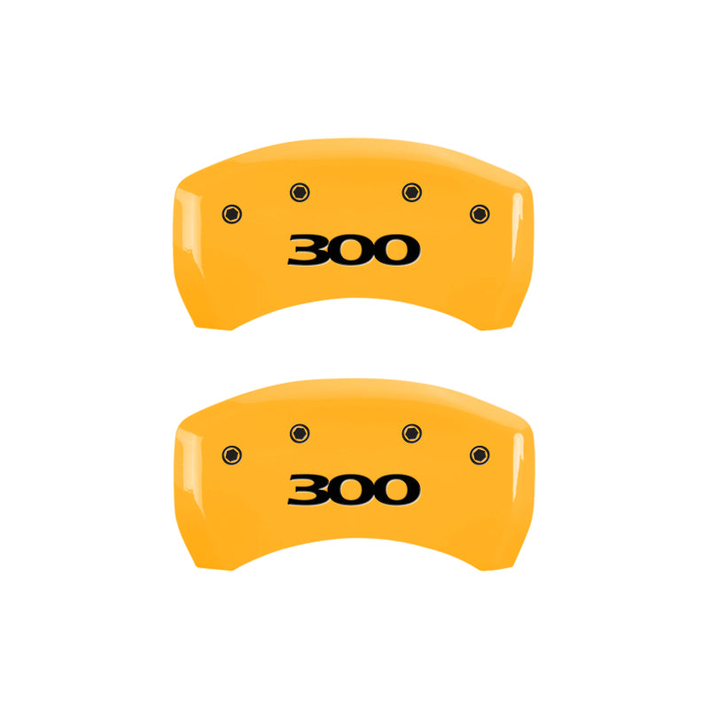 MGP 4 Caliper Covers Engraved Front & Rear 300 Yellow finish black ch