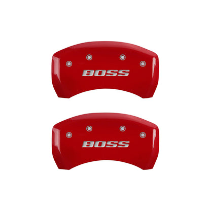 MGP Rear set 2 Caliper Covers Engraved Rear Boss Yellow finish black ch