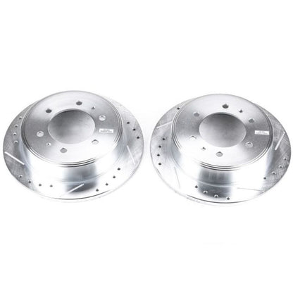 Power Stop 06-10 Hummer H3 Rear Evolution Drilled & Slotted Rotors - Pair
