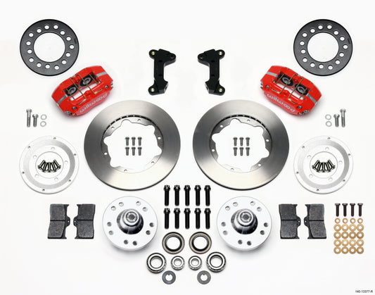 Wilwood Dynapro Dust-Boot Front Kit 11.00in Red 74-80 Pinto/Mustang II Disc Spindle only