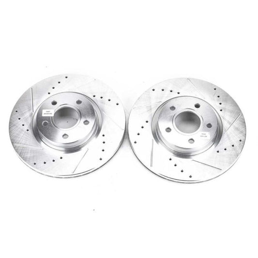 Power Stop 13-18 Ford C-Max Front Evolution Drilled & Slotted Rotors - Pair