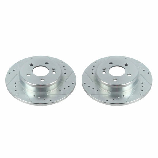 Power Stop 17-18 Mercedes-Benz C300 Rear Evolution Drilled & Slotted Rotors - Pair