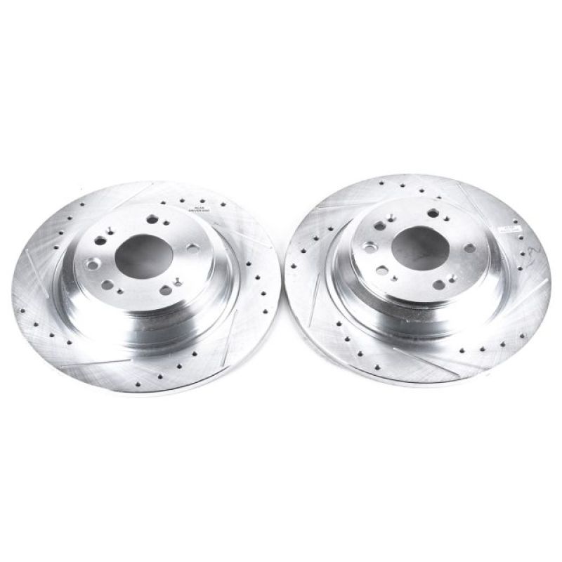 Power Stop 09-14 Acura TL Rear Evolution Drilled & Slotted Rotors - Pair
