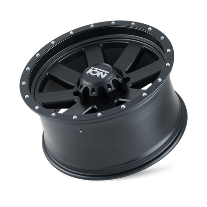 ION Type 134 17x8.5 / 6x139.7 BP / -6mm Offset / 106mm Hub Matte Gunmetal/Black Beadlock Wheel