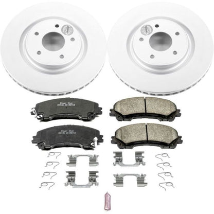 Power Stop 14-19 Nissan Rogue Front Z17 Evolution Geomet Coated Brake Kit