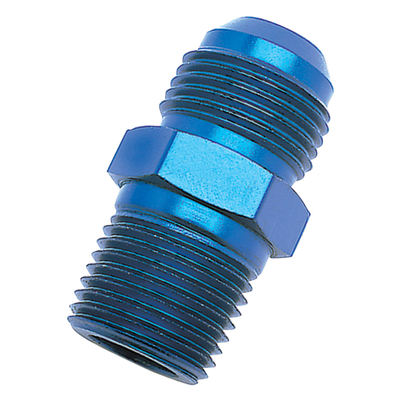 Russell Performance -4 AN to 1/8in NPT Straight Flare to Pipe (Blue)