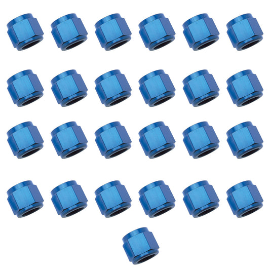 Russell Performance -6 AN Tube Nuts 3/8in dia. (Blue) (25 pcs.)