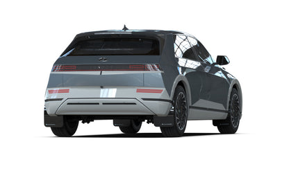 Rally Armor 2022 Hyundai Ioniq 5 Black Mud Flap w/ Light Blue Logo
