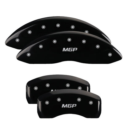 MGP 4 Caliper Covers Engraved Front & Rear MGP Black Finish Silver Char 2019 Lincoln Nautilus