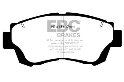 EBC 98-03 Toyota Sienna 3.0 Greenstuff Front Brake Pads