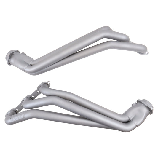 BBK 05-10 Dodge Challenger V6 Long Tube Exhaust Headers And Y Pipe And Converters - 1-5/8 Chrome