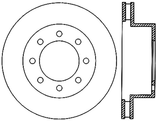 StopTech Power Slot 06-08 Dodge Ram 1500 / 03-08 Ram 2500/3500 All Front Right Slotted CRYO Rotor