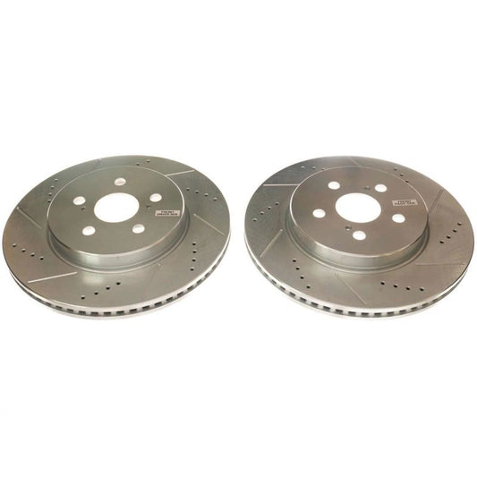 Power Stop 19-20 Toyota Corolla Front Evolution Drilled & Slotted Rotors - Pair