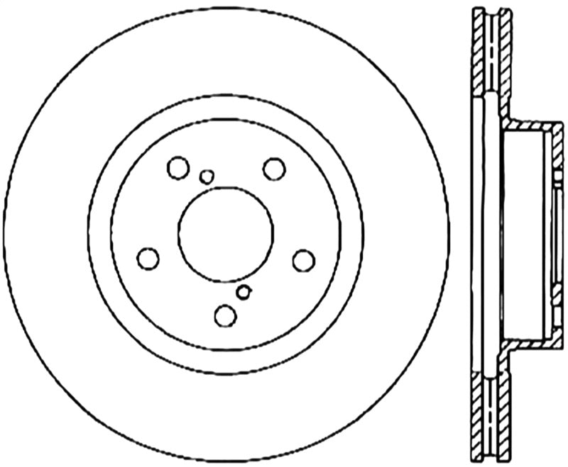 StopTech Power Slot 05-08 LGT Front Left CRYO Slotted Front Left Rotor