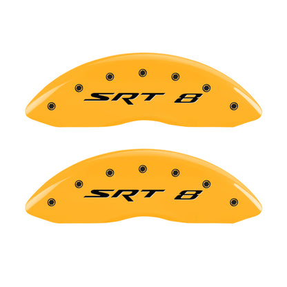 MGP 4 Caliper Covers Engraved Front & Rear Srt8 Yellow Finish Black Char 2006 Jeep Commander