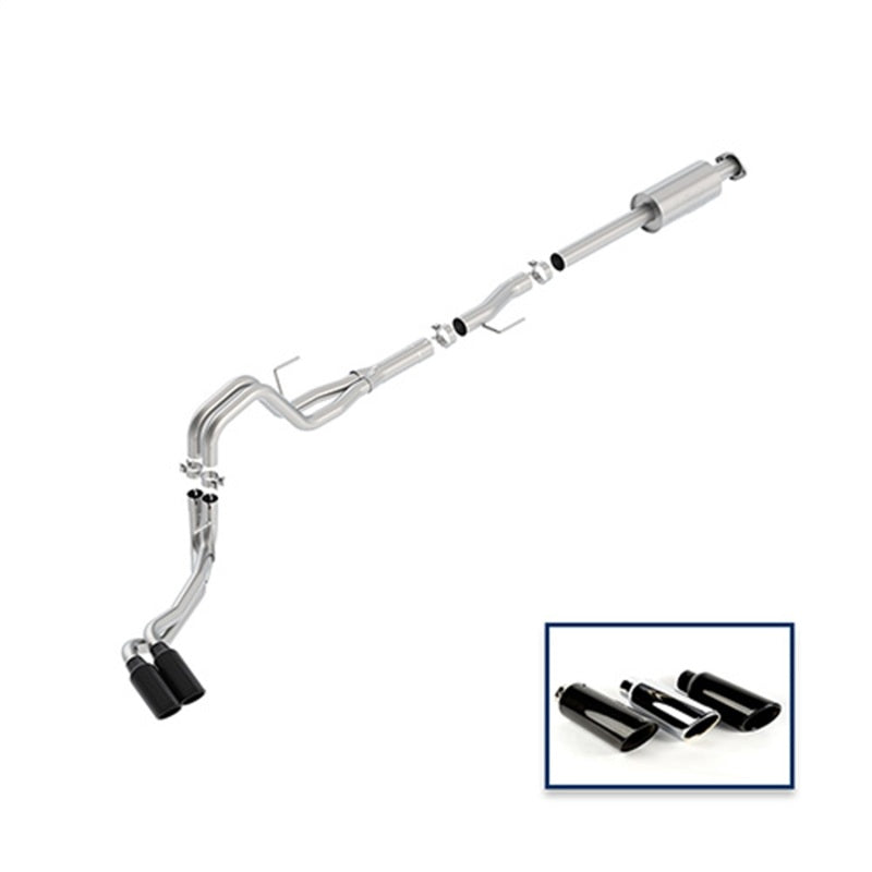 Ford Racing 15-18 F-150 5.0L Cat-Back Extreme Exhaust System Side Exit w/ Black Chrome Tips