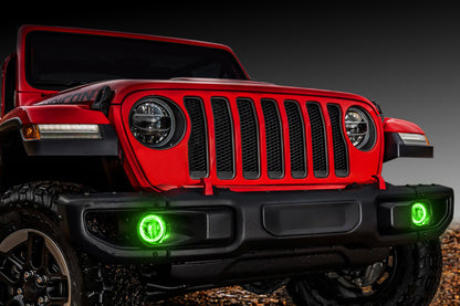 Oracle Jeep Wrangler JL/Gladiator JT LED Surface Mount Fog Light Halo Kit - ColorSHIFT SEE WARRANTY