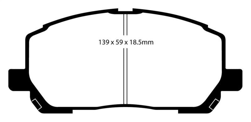 EBC 00-03 Toyota Highlander 2.4 2WD Greenstuff Front Brake Pads