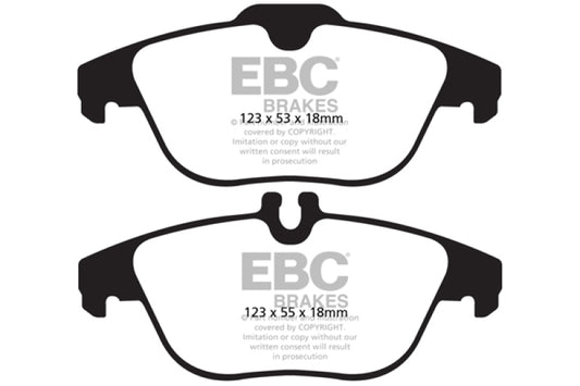 EBC 13-16 Mercedes-Benz GLK250 2.1 Twin TD Yellowstuff Rear Brake Pads