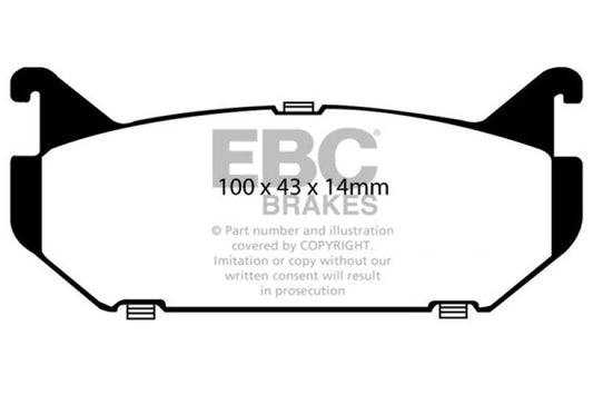 EBC 93-97 Ford Probe 2.0 16v Redstuff Rear Brake Pads