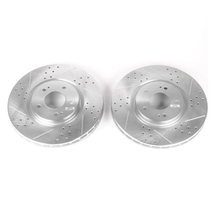 Power Stop 03-06 Mitsubishi Lancer Front Evolution Drilled & Slotted Rotors - Pair