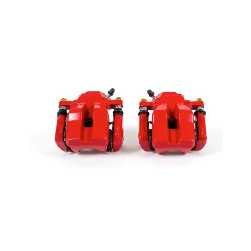 Power Stop 06-12 Toyota RAV4 Rear Red Calipers w/Brackets - Pair