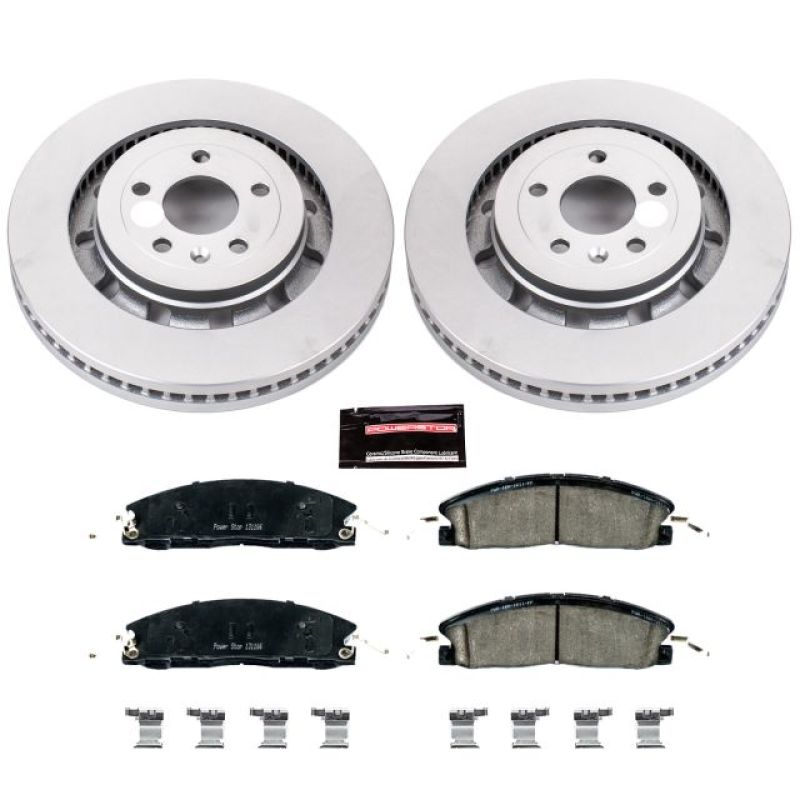 Power Stop 13-19 Ford Explorer Front Z17 Evolution Geomet Coated Brake Kit