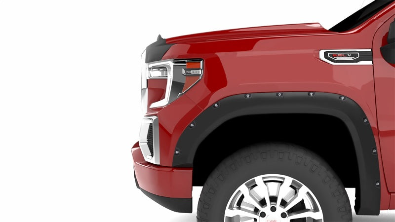 Lund 19-22 GM Silverado/Sierra RX-Flat Smooth Elite Series Fender Flares w/Black Bolts - Black 4pc