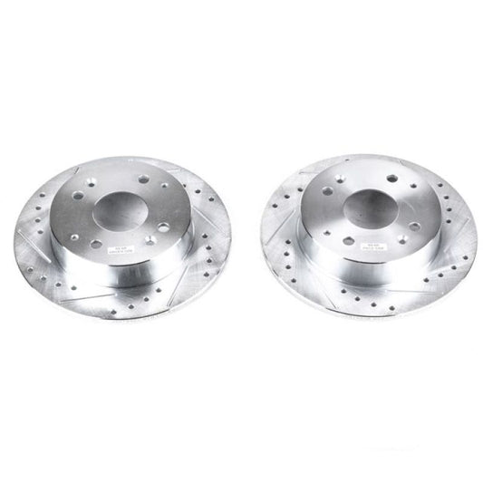 Power Stop 98-99 Acura CL Rear Evolution Drilled & Slotted Rotors - Pair