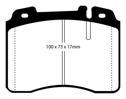 EBC 92-96 Ferrari 512TR 5.0 Redstuff Front Brake Pads