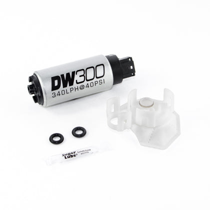DeatschWerks - 340lph DW300C Compact Fuel Pump w/ 08-15 Mitsu EVO X Set Up Kit (w/o Mounting Clips)