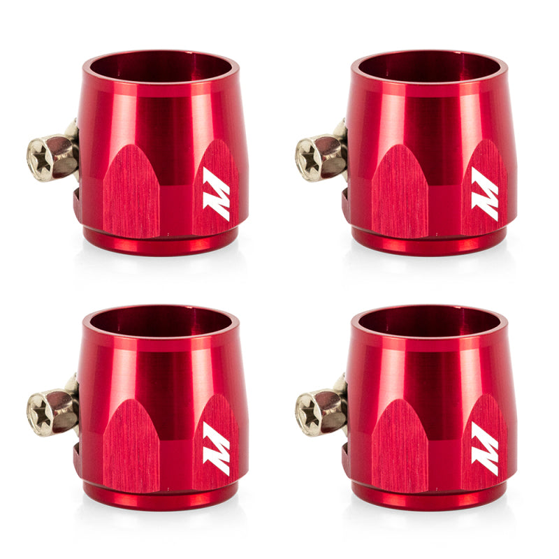 Mishimoto Aluminum -12AN Hex Finishers - Red