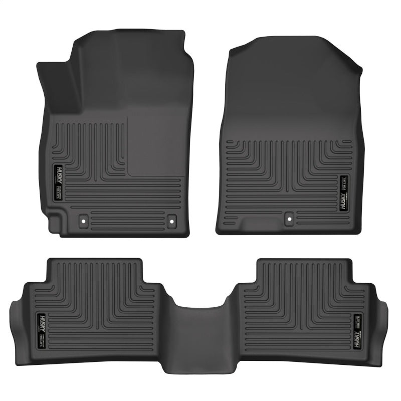 Husky Liners 18-22 Hyundai Kona WeatherBeater Front & 2nd Seat Floor Liners - Black