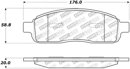 StopTech Street Touring 04-08 Ford F-150 / Lincoln Mark LT Front Brake Pads