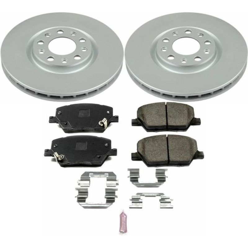 Power Stop 16-18 Fiat 500X Front Z17 Evolution Geomet Coated Brake Kit