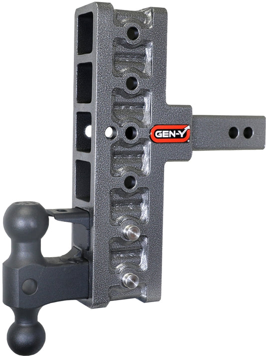 Gen-Y Mega Duty 2in Shank 7.5in Offset Drop 16K Hitch w/GH-051 Dual-Ball/GH-032 Pintle Lock