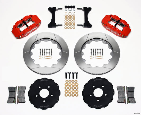 Wilwood Narrow Superlite 6R Front Hat Kit 14.00in Red Mitsubishi EVO VIII