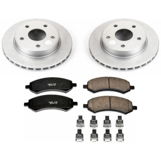 Power Stop 05-10 Dodge Dakota Front Z17 Evolution Geomet Coated Brake Kit