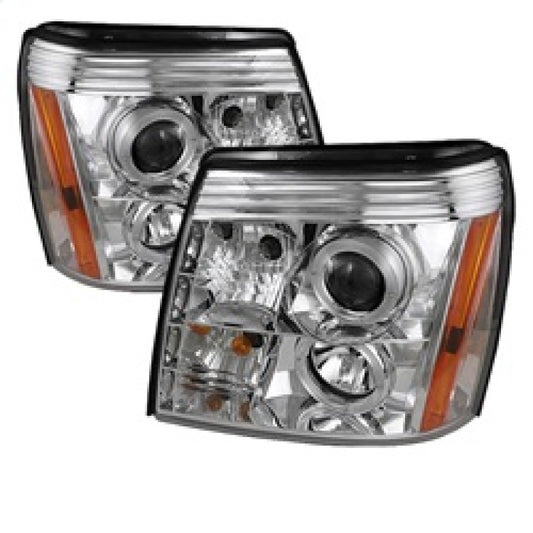 Spyder Cadillac Escalade 02-06 Projector Halogen Model- LED Halo DRL Chrm PRO-YD-CE02-DRL-C