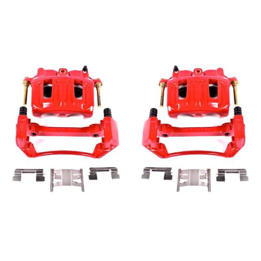 Power Stop 99-03 Ford F-150 Front Red Calipers w/Brackets - Pair