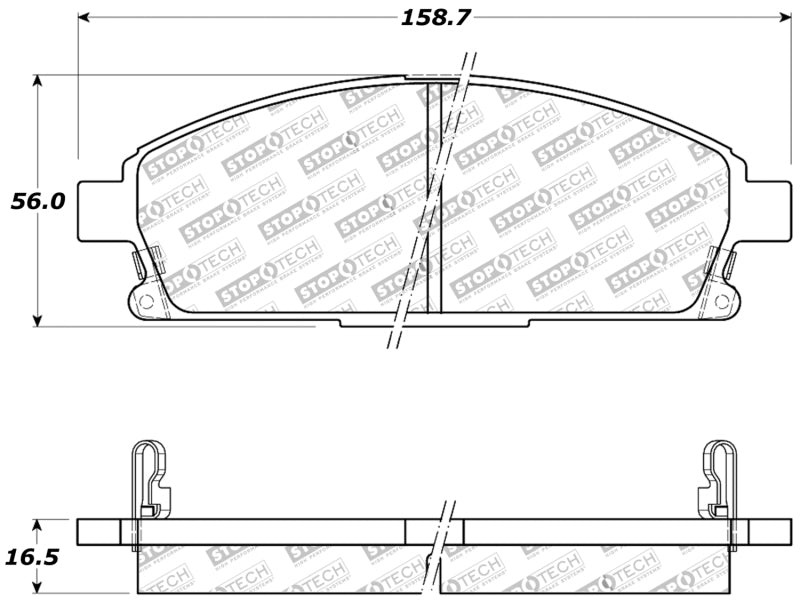 StopTech Sport Brake Pads w/Shims and Hardware - Rear