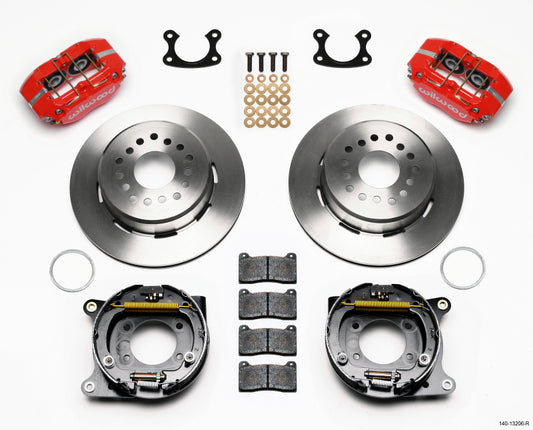 Wilwood Dynapro Dust-Boot P/S Park Brake Kit Red Small Ford 2.50in Offset