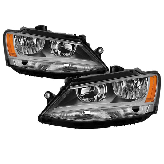 xTune 11-18 Volkswagen Jetta Sedan OEM Style Halogen Headlights - Chrome (HD-JH-VJ11-AM-C)