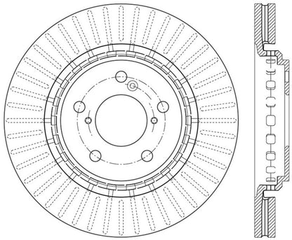 Stoptech 17-18 Acura MDX 3.5L Premium High Carbon Cryo Front Brake Rotor