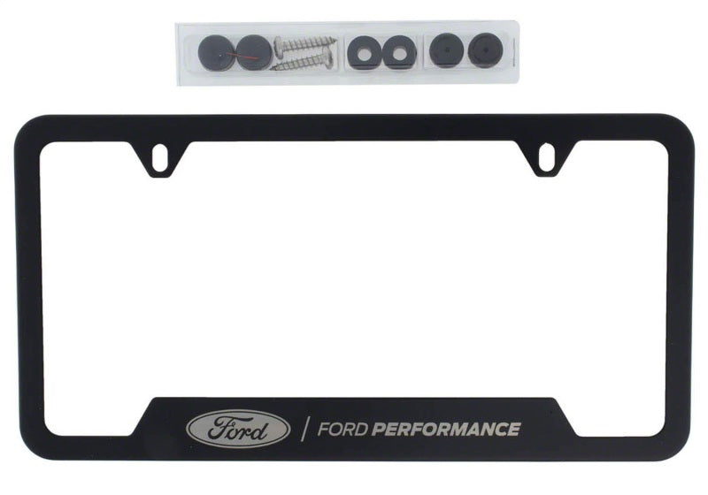 Ford Racing Stainless Steel Ford Performance License Plate Frame - Black