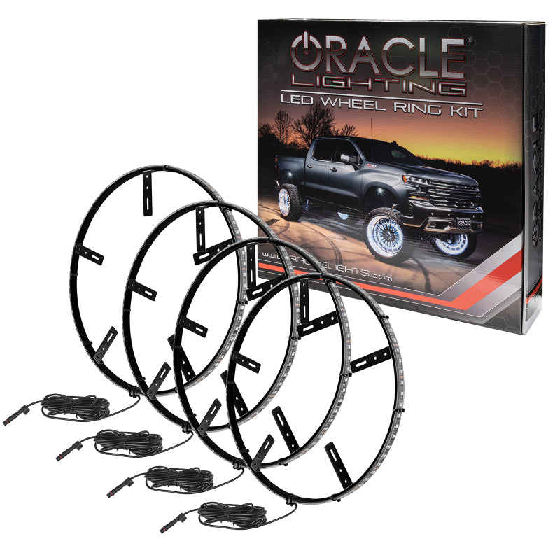 Oracle LED Illuminated Wheel Rings - Double LED - Red SEE WARRANTY