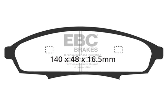 EBC 88-90 Buick Regal 2.8 Redstuff Front Brake Pads